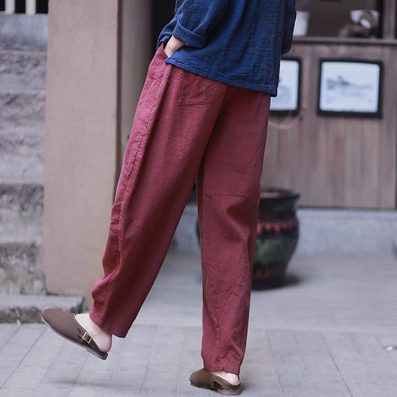 Retro Loose Plus Size Linen Bloomers