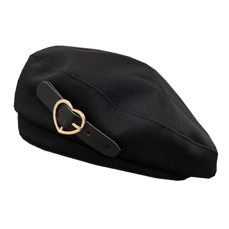 Women's Summer Breathable Retro Black Sweet Beret