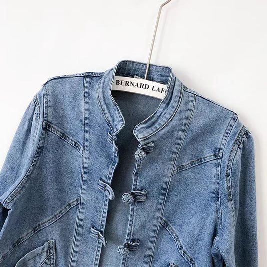 Women's Short Spring And Autumn Slim-fit Long Sleeve