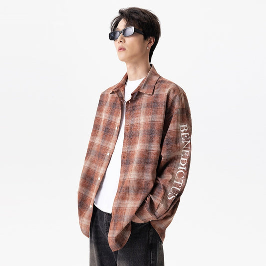 Fashionable Casual Plaid Men's Shirt