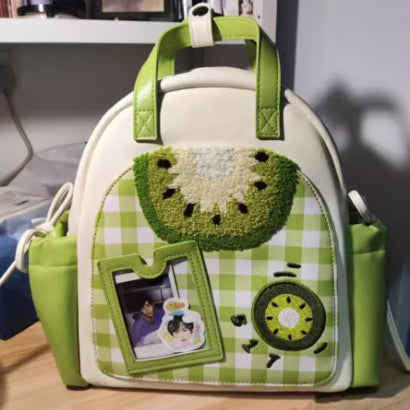 Cute And Super-adorable Minimalist Kiwi Fruit A Dainty Sweet Backpack Perfect For Girls