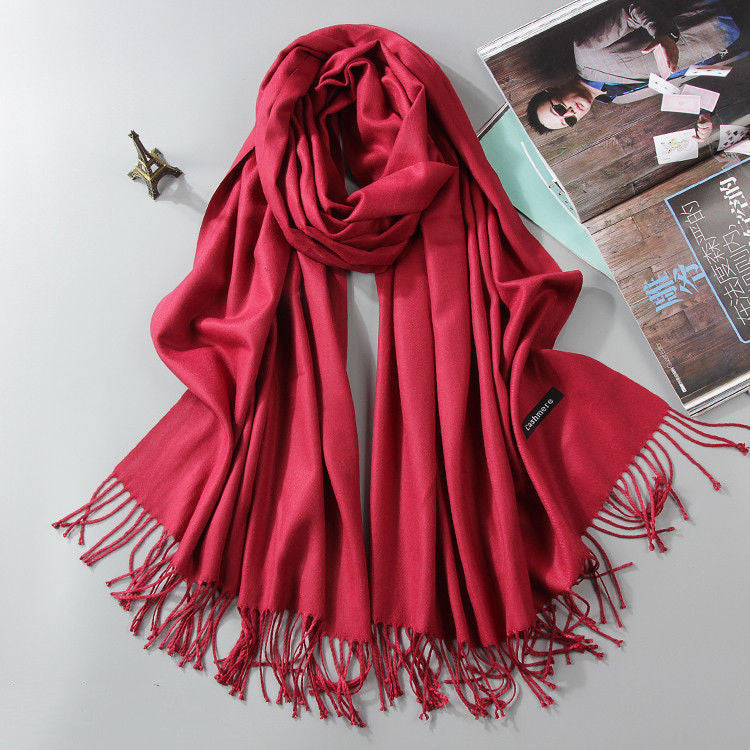 Fashion Cashmere Dual-use Shawl Warm Scarf