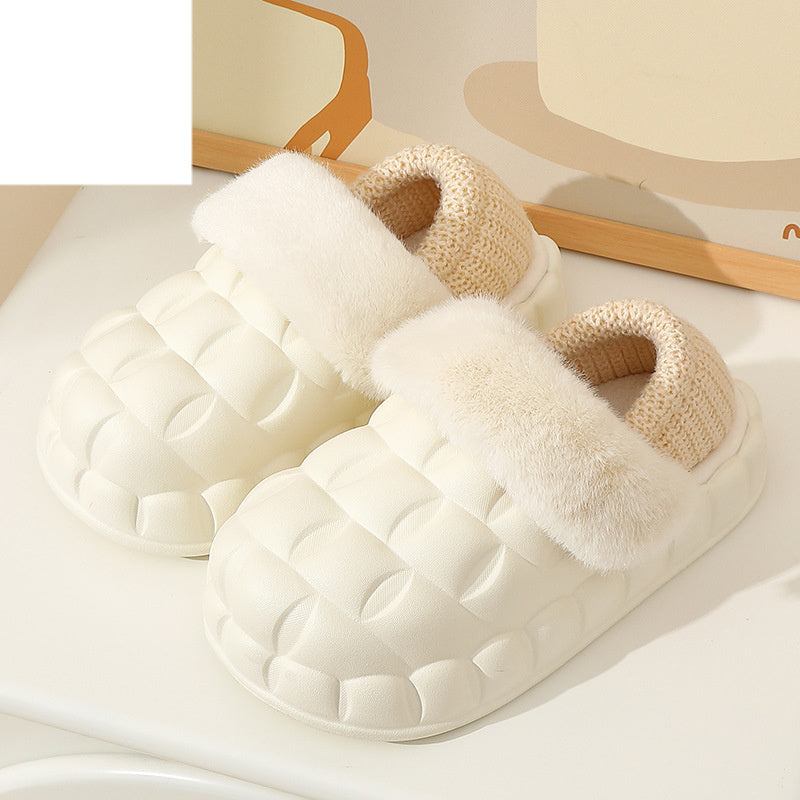 Removable And Washable Cotton Slippers Women's Autumn And Winter Bag Heel