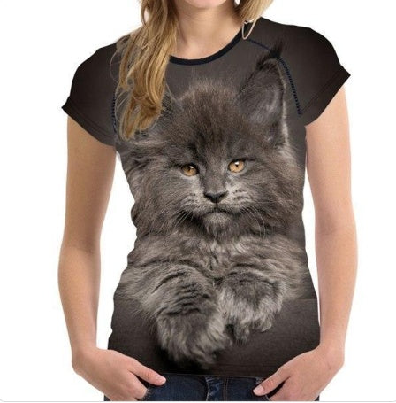 Maine Kitten Women's Printed T-Shirt
