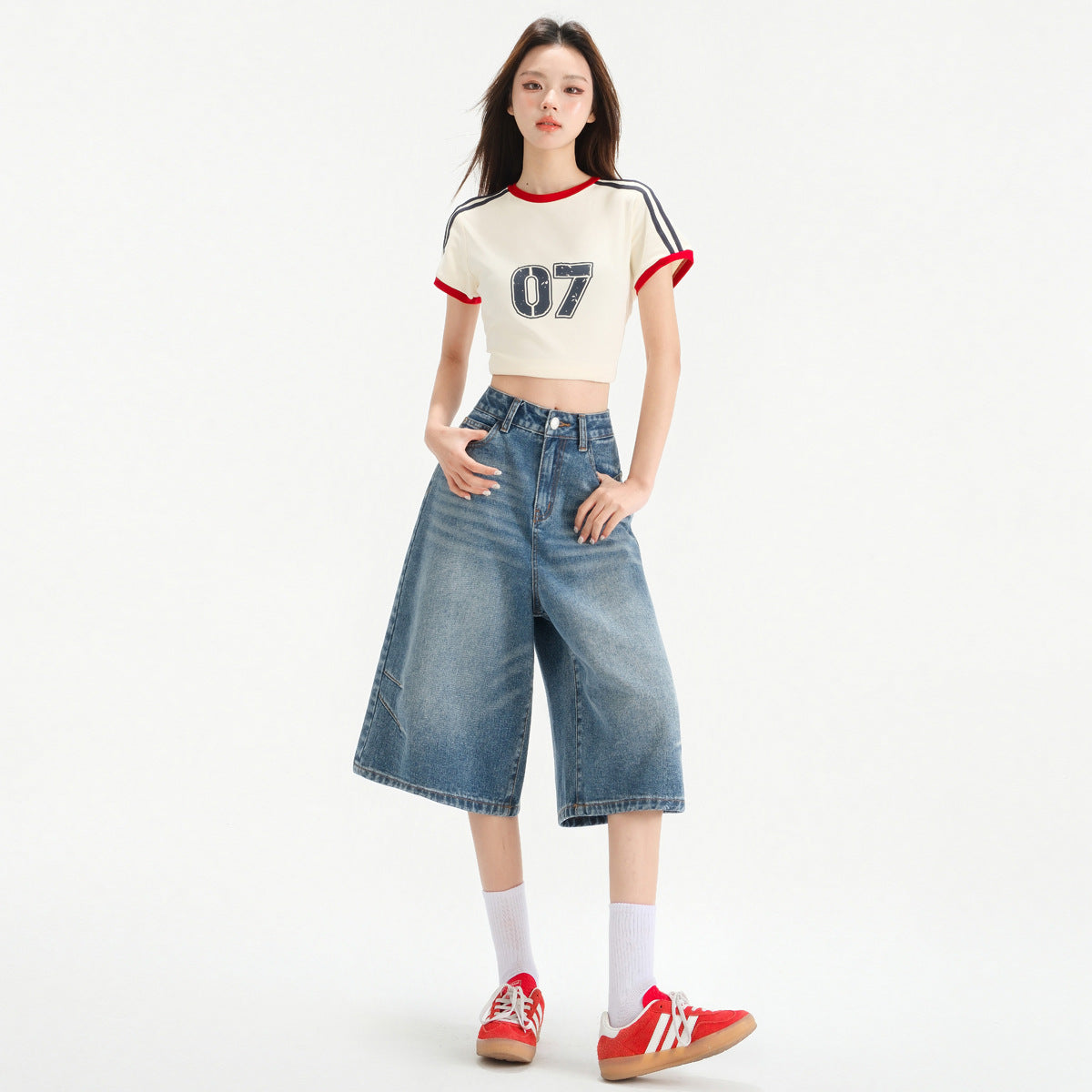 Seven Inch Wide Leg Jeans For Women