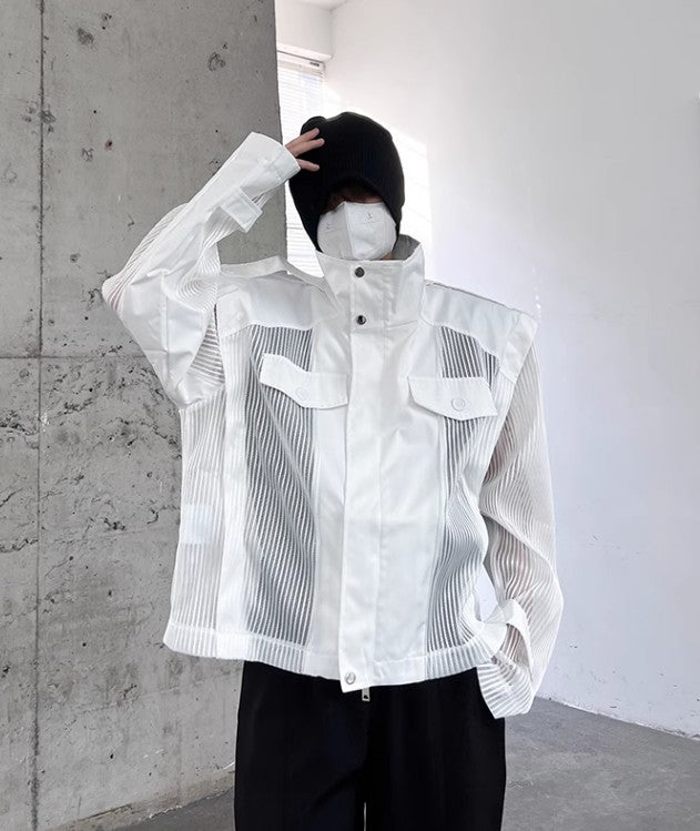 Loose Personality Niche Stand-collar Gauze Sun Protection