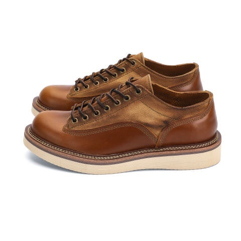 Retro Casual Low-top Thick-soled Breathable All-match Stitching Leather Shoes