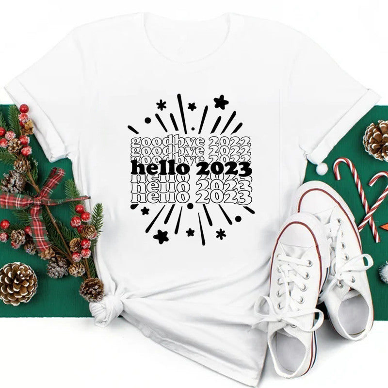 Printed Annual Party Short Sleeve T-shirt Tops For Men And Women