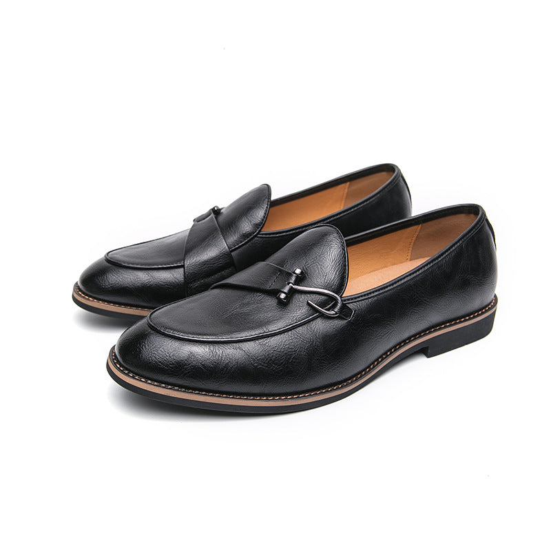 Sko til store mænd, afslappede, britisk stil, slip-on