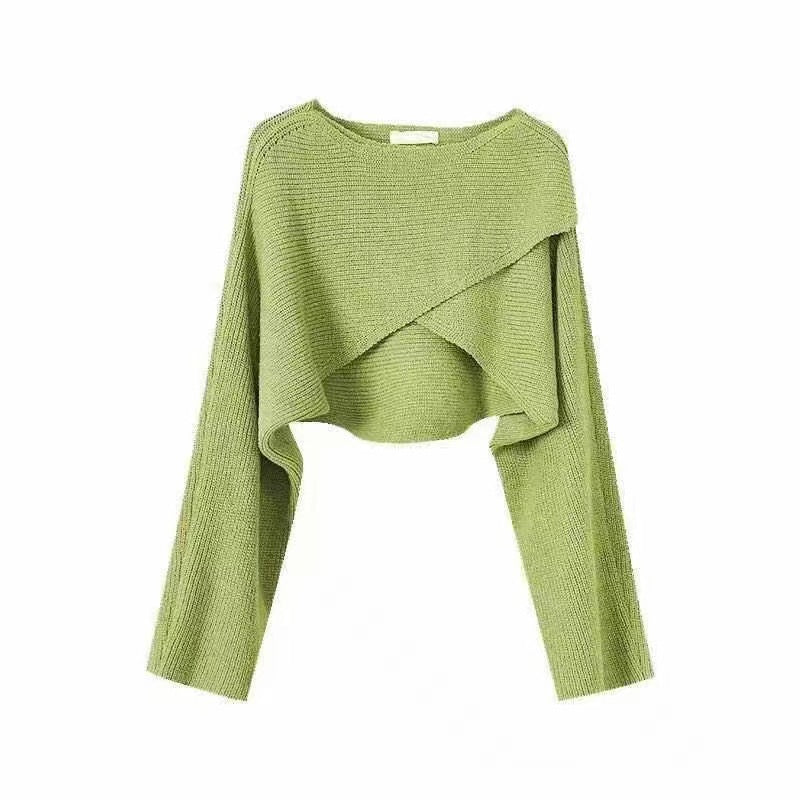 Autumn And Winter Design Sense Niche Cross Sweater
