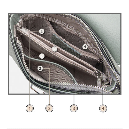 Women's First Layer Cowhide Simple All Match Shoulder Bag