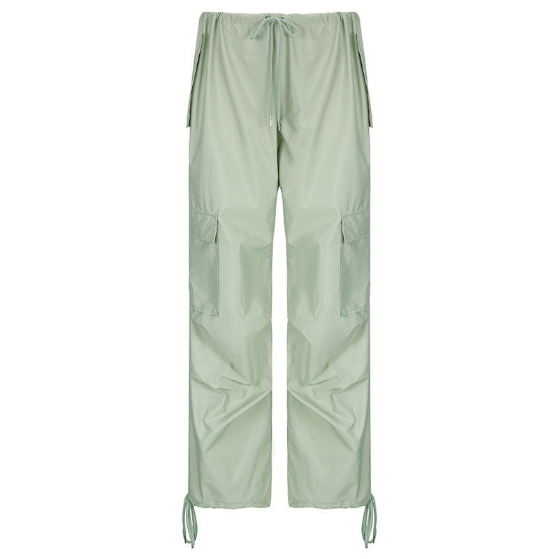 Casual Loose Low Waist Drawstring Trousers
