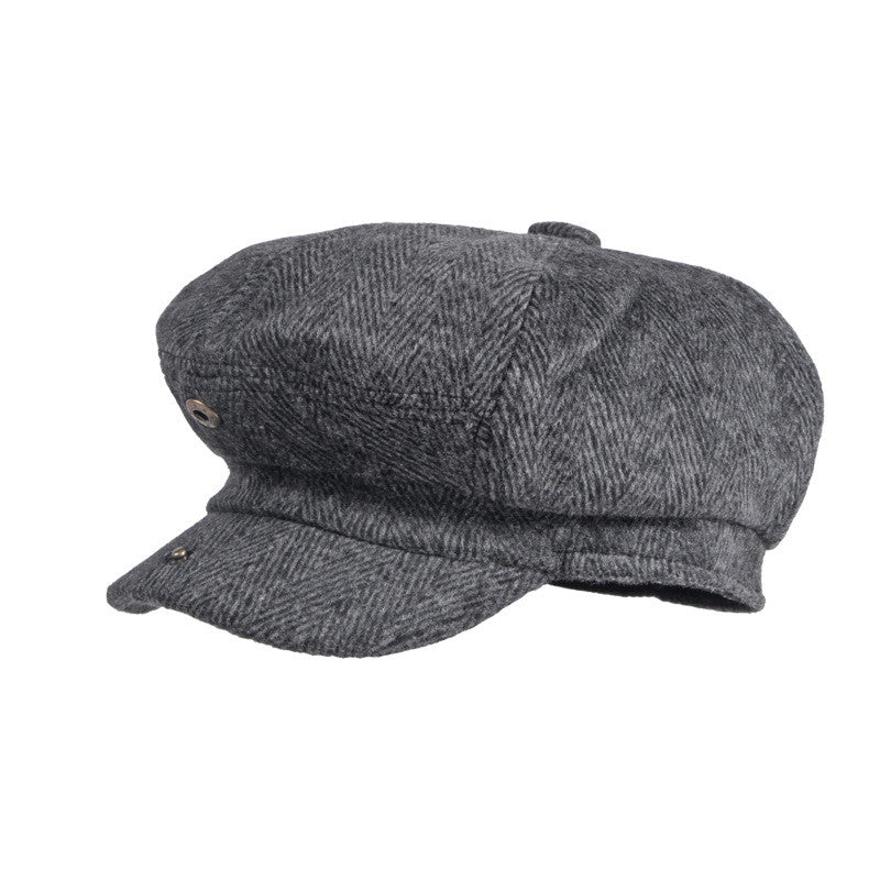 British Retro Octagonal Hat Leisure Literature