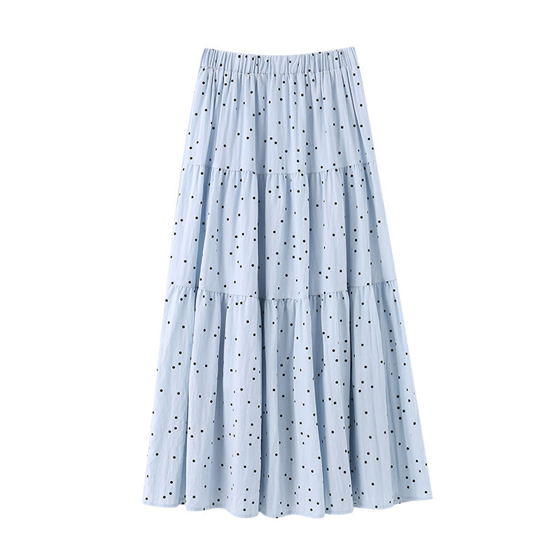 Polka Dot Stitching Skirt Women's Summer