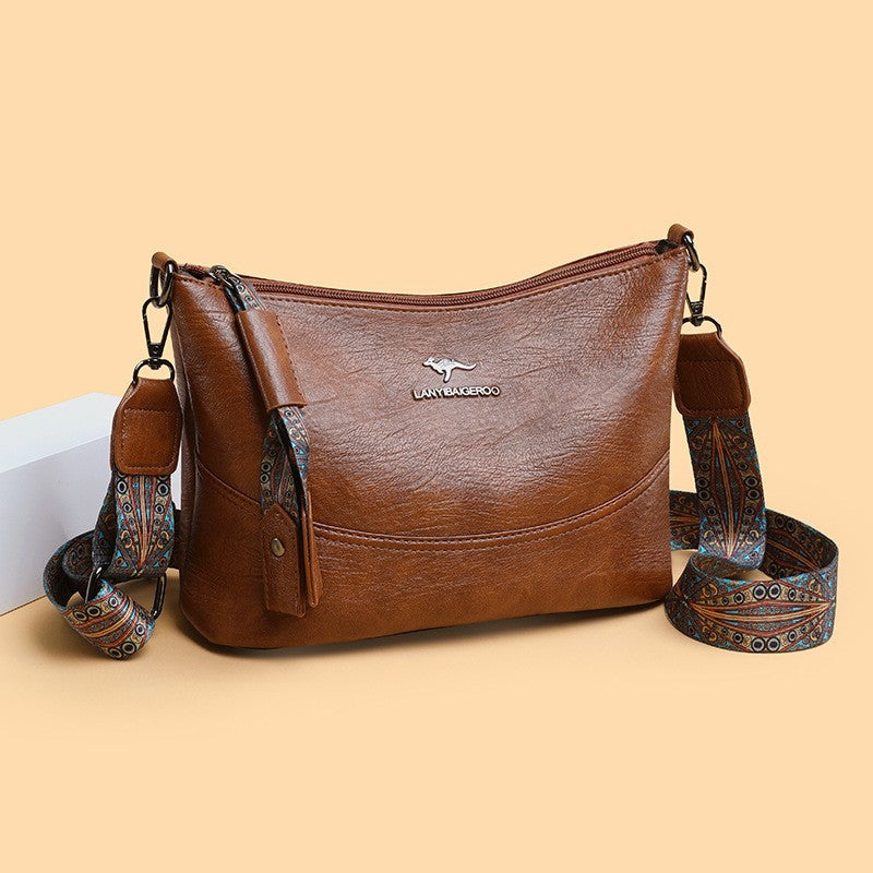 New Women's Bucket Bag Soft Leather One-shoulder Crossbody