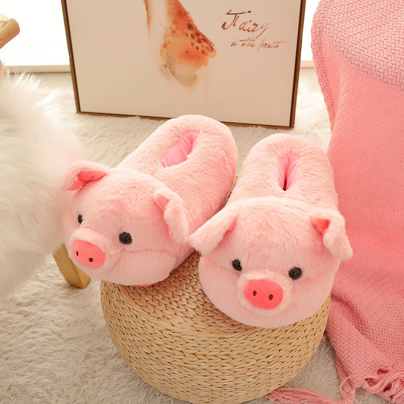 Women's Autumn And Winter Non-slip Plush Cotton Slippers
