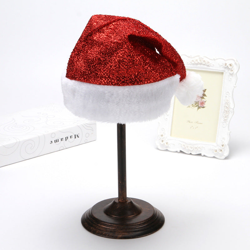 Fashion Spun Glass Plush Christmas Hat