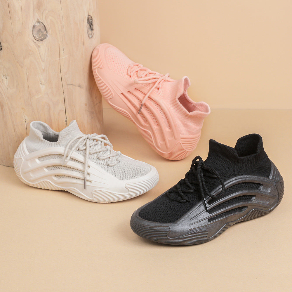 Flat Soft Bottom Casual All-match Stretch Sock Shoes