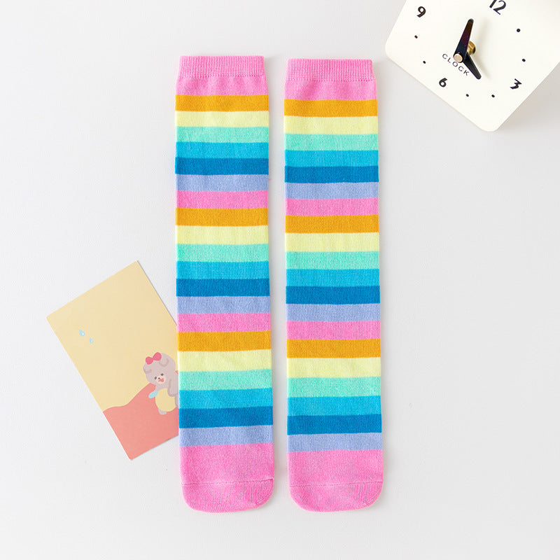 Rainbow Spring And Autumn Stockings Girls