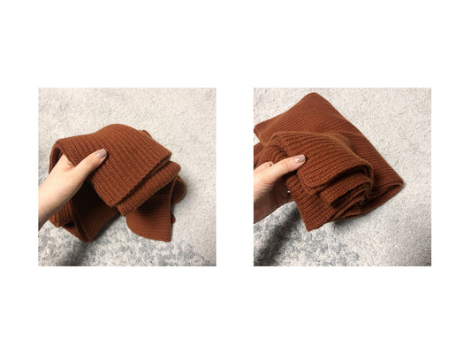 Rusty Wool Coarse Thread Caramel Scarf