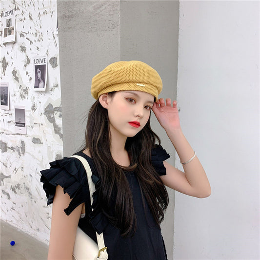 Women's Spring And Summer New Knitted Patch Beret
