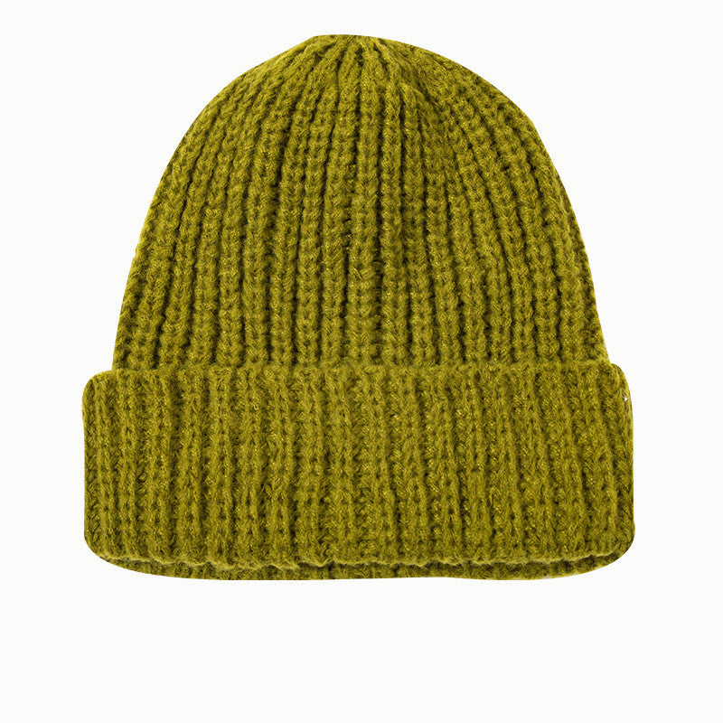 Japanese Simple Solid Flanging Wool Hat