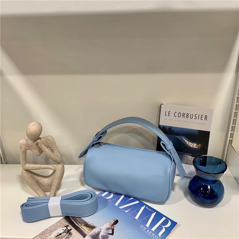 Candy Color Portable Hand Bag Zipper Dumpling Bag One-shoulder Diagonal Bag