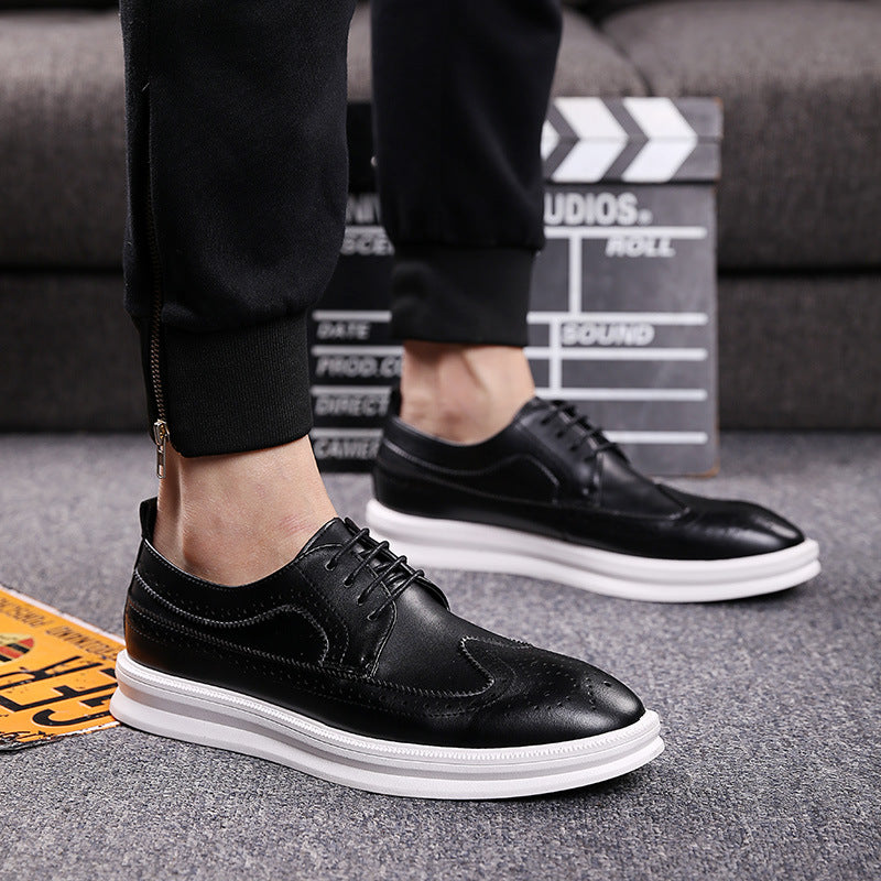 Vintage brogues til mænd udskåret design