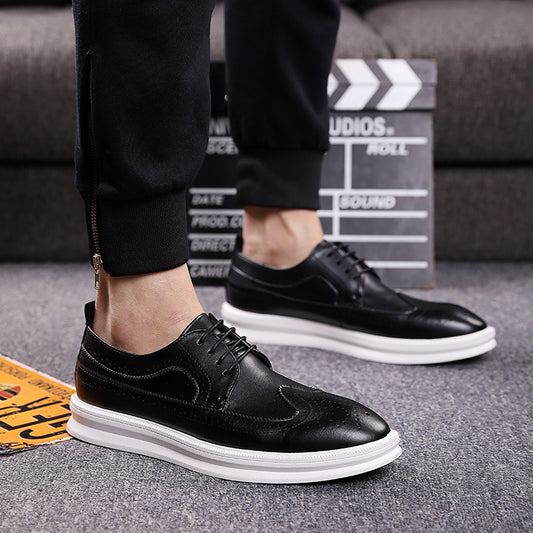 Men's vintage shoes carved brogues