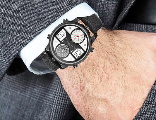 Double display electronic multifunctional quartz