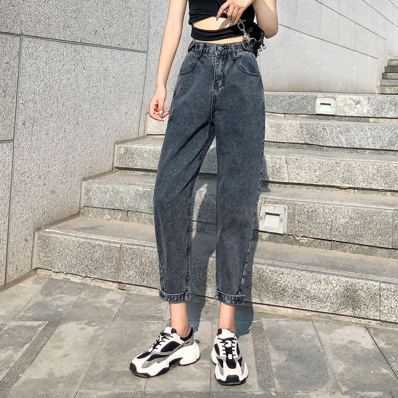 Loose high-rise jeans