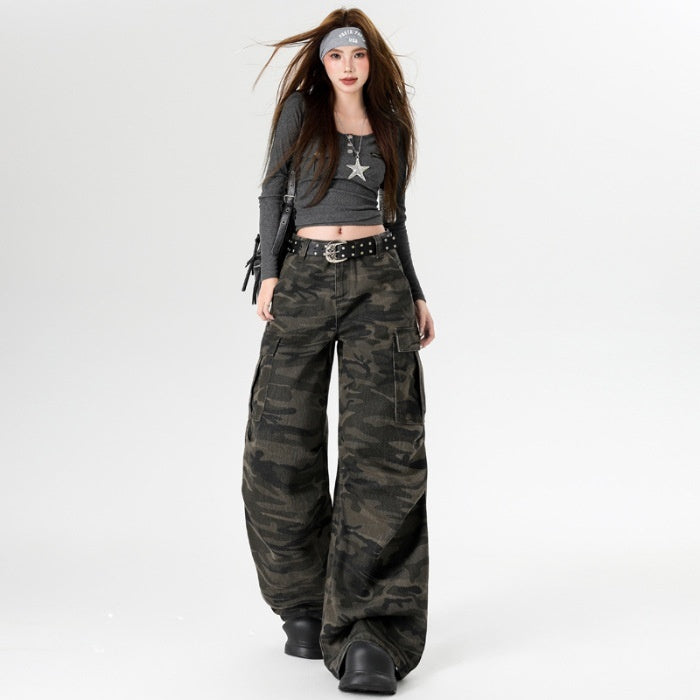 Fleece-lined Extra-thick Loose-fit Casual Long Denim Jeans