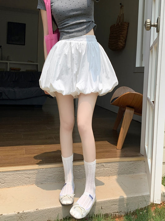 Fashionable And Versatile Puff Bud Short Skirt For Women