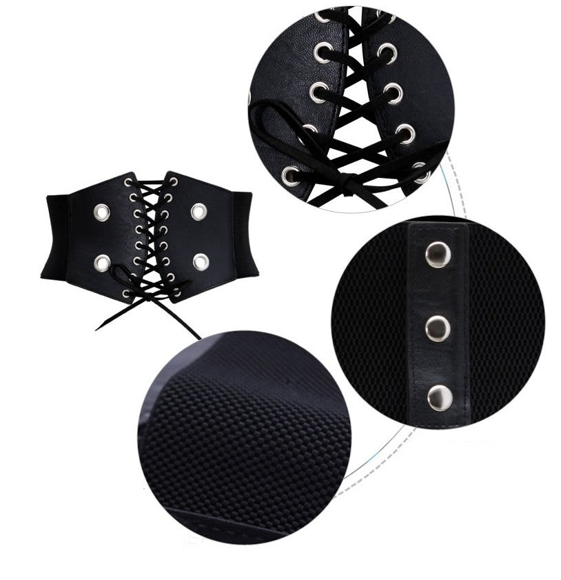 Lace-up tie belt Girdle