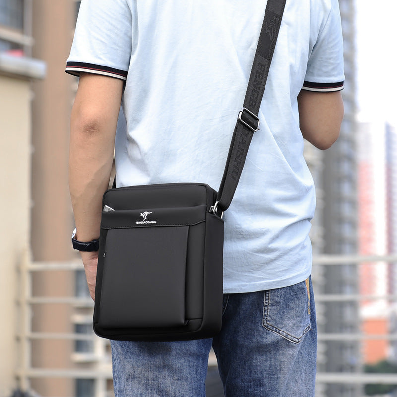 Men's One Shoulder Fashion Casual Messenger Bag Waterproof Oxford Cloth