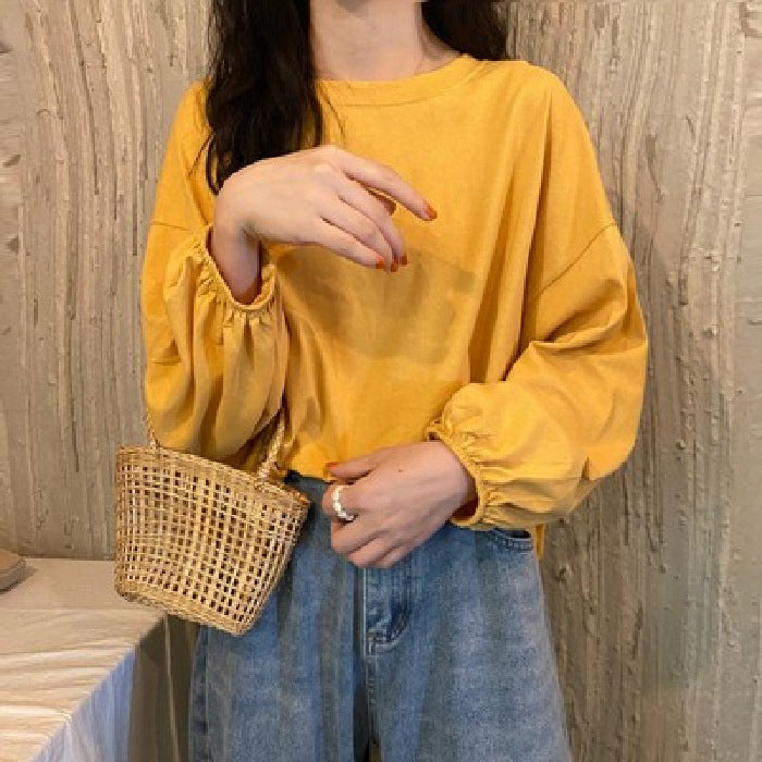 Studerende Slankende Sweater Lanterneærme
