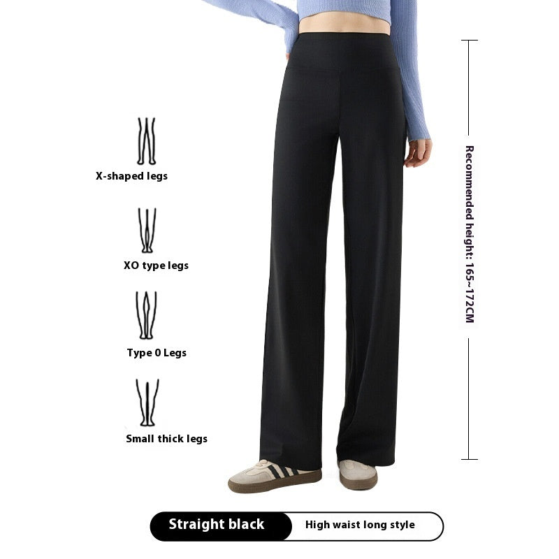 Shark Skin Narrow Version Straight-leg Pants Women