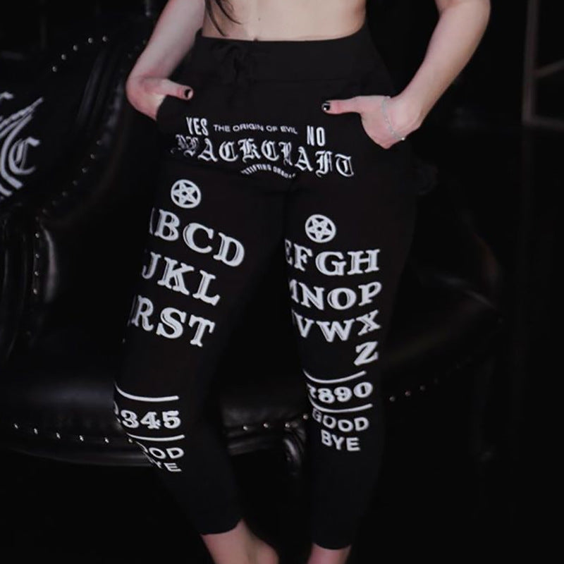 Tight black pantaloons