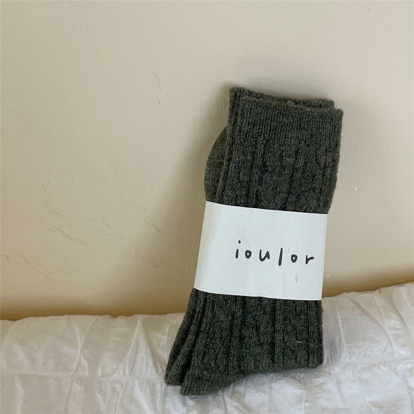 Warm And Thick Japanese Pile Socks Solid Color Mid-tube Socks