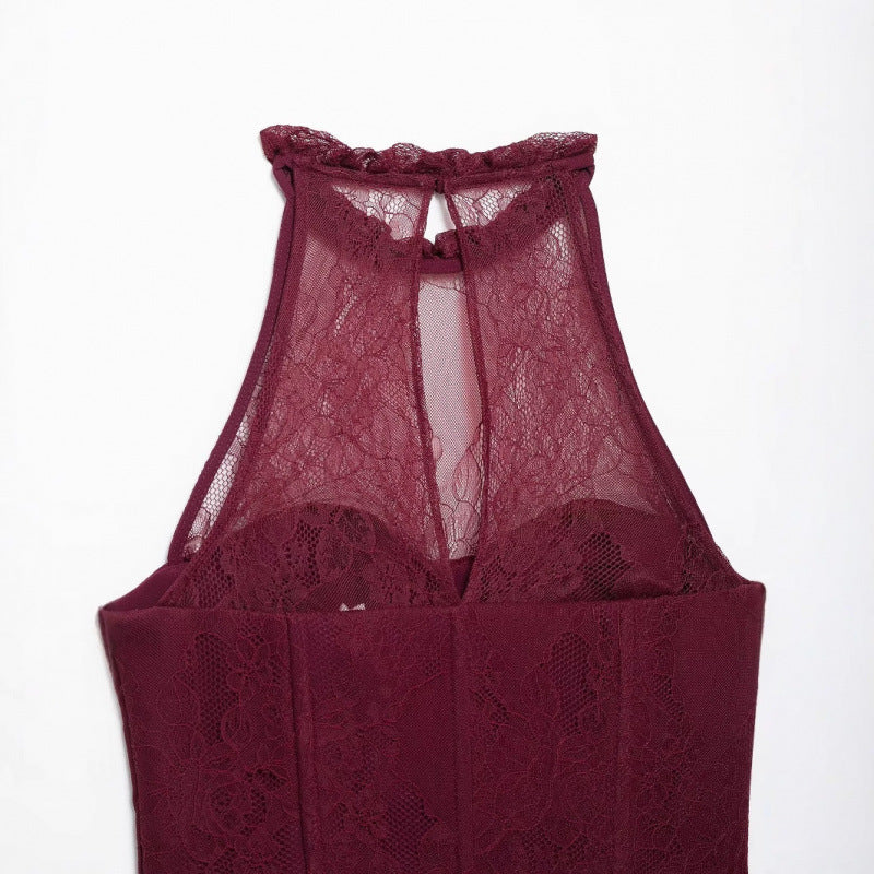 Blonde Halterneck Flatterende Modetop