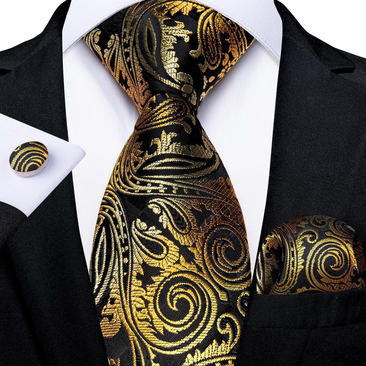 Vintage Jacquard Paisley Tie 3-Piece Set