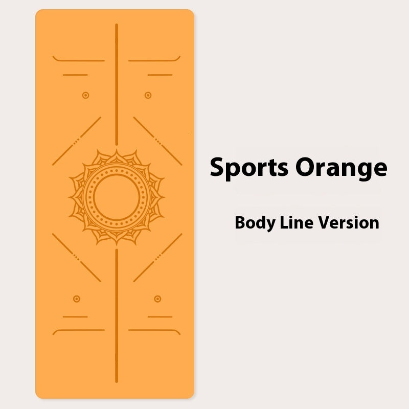 Pu Rubber Natural Rubber Non-slip Body Line Fitness Yoga Mat