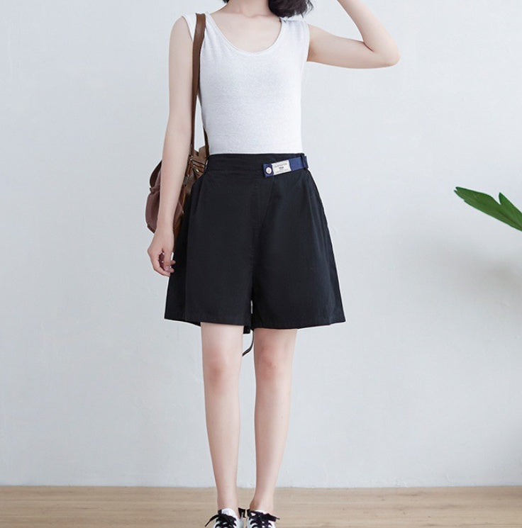 Plus Size Women's Korean Style Xia Xian Wide Leg Shorts