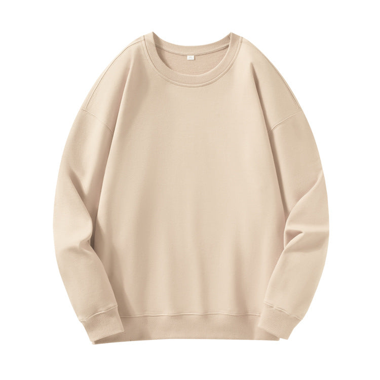 Rundhalset Sweater Kamgarnsjersey til mænd Med Droppede Skuldre Pullover