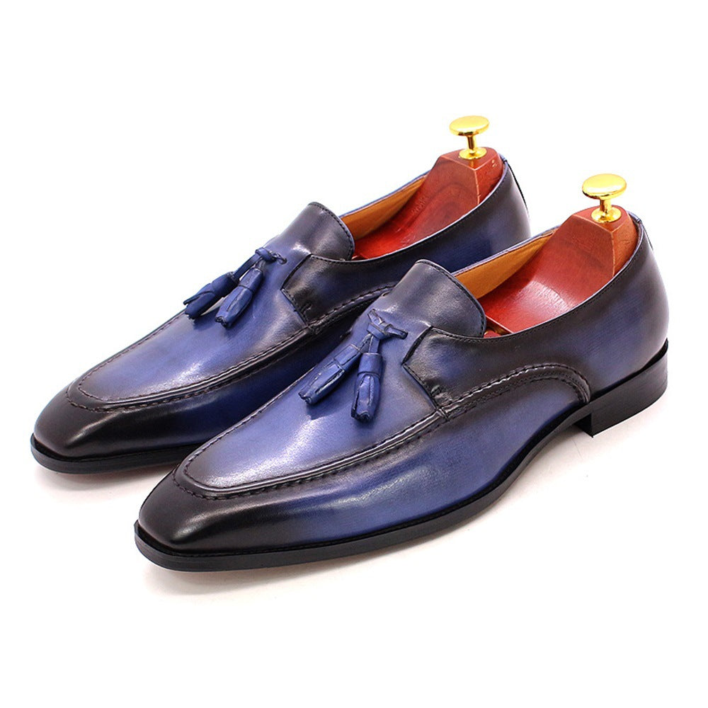 New Style Casual Business Leather Shoes Men's Tassel A Pedal
