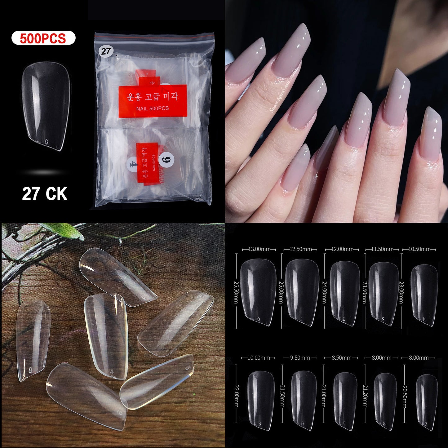 French Pointed Non-marking Ballet Transparent