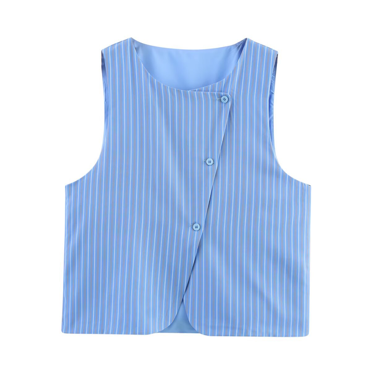 Women's Versatile Top High-waisted Straight-leg Striped Pants