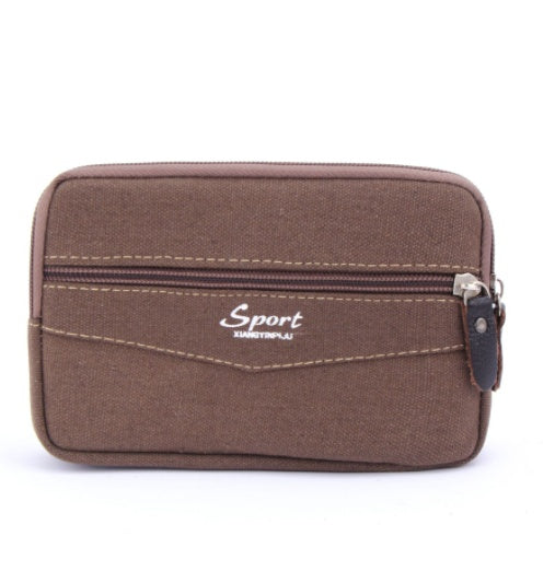 Ground Spread Belt Bag Men's Multifunctional Large Capacity  6.5 Inch