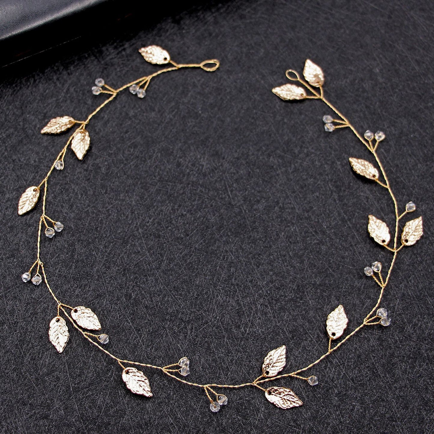 Handmade Hair Comb Alloy Leaves
