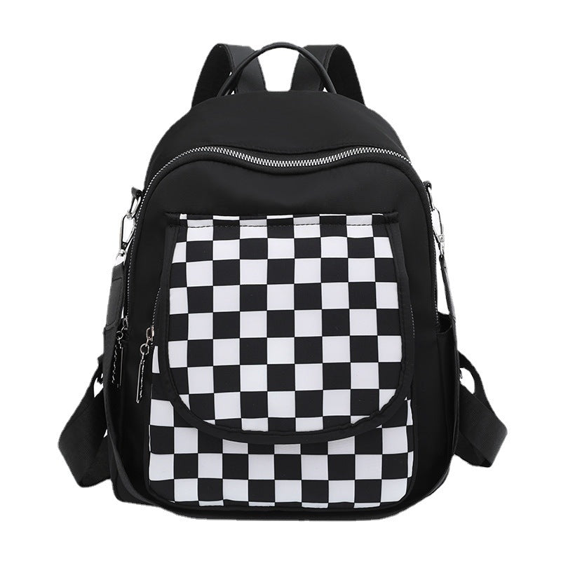 Lightweight Contrast Color Nylon Canvas Backpack